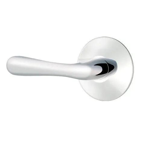 Emtek Basel Lever With Modern Rosette Polished Chrome