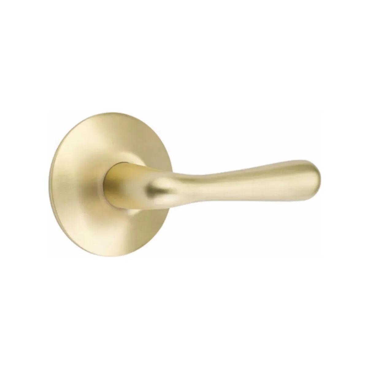 Emtek Basel Lever With Modern Rosette Satin Brass