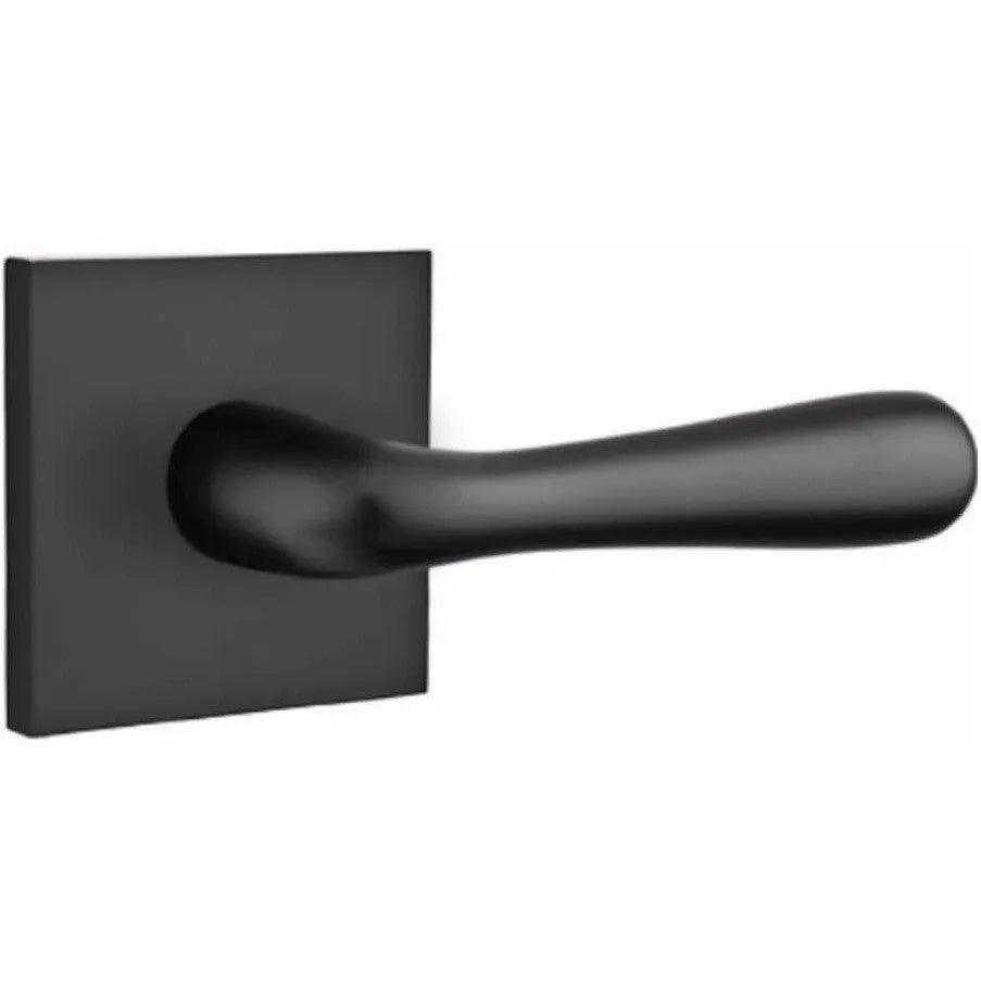 Emtek Basel Lever With Square Rosette Flat Black
