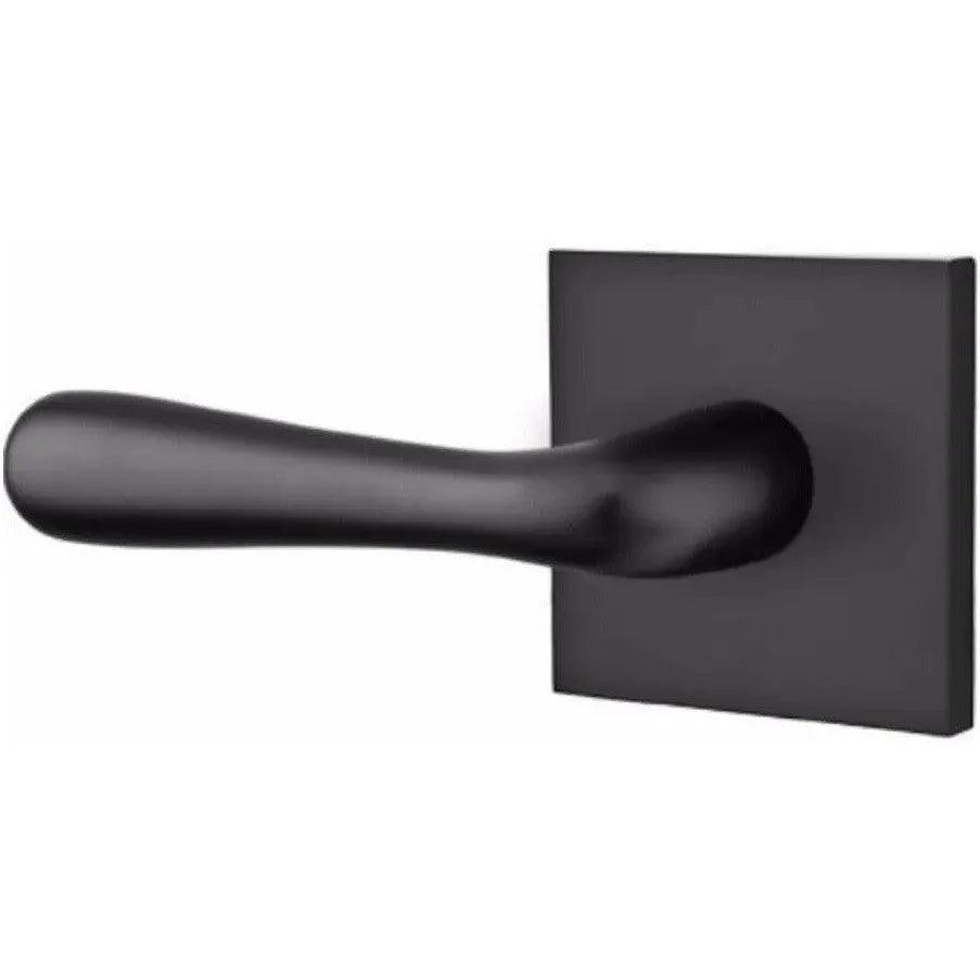 Emtek Basel Lever With Square Rosette Flat Black