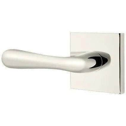 Emtek Basel Lever With Square Rosette Lifetime Polished Nickel