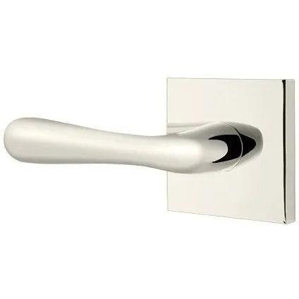 Emtek Basel Lever With Square Rosette Lifetime Polished Nickel