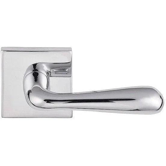 Emtek Basel Lever With Square Rosette Polished Chrome