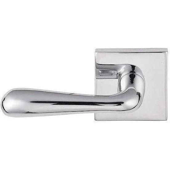 Emtek Basel Lever With Square Rosette Polished Chrome