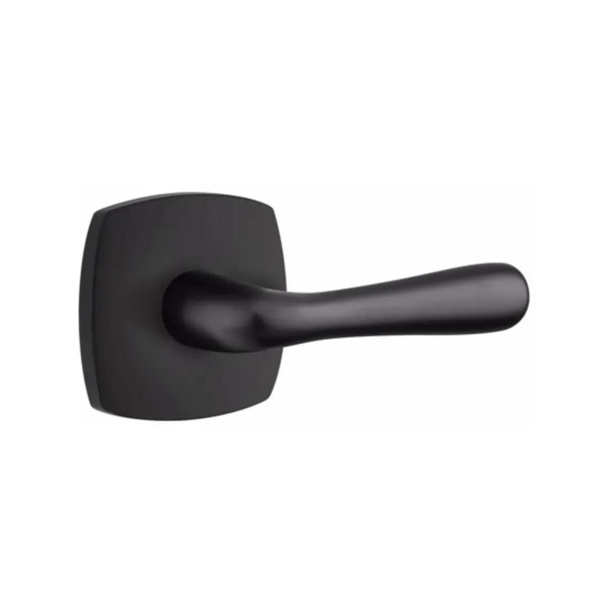 Emtek Basel Lever With Urban Modern Rosette Flat Black