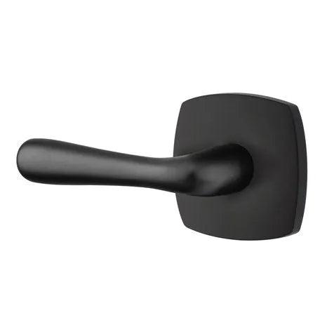 Emtek Basel Lever With Urban Modern Rosette Flat Black