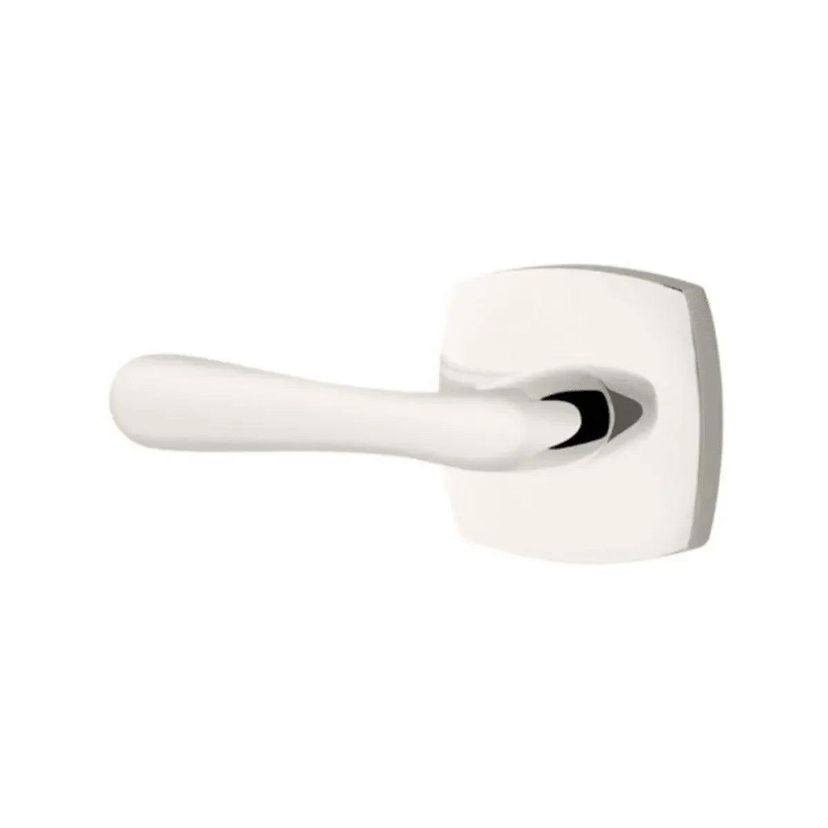 Emtek Basel Lever With Urban Modern Rosette Lifetime Polished Nickel