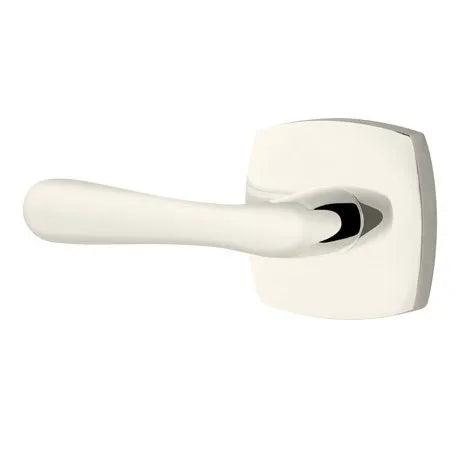 Emtek Basel Lever With Urban Modern Rosette Lifetime Polished Nickel