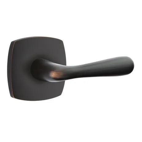 Emtek Basel Lever With Urban Modern Rosette Oil Rubbed Bronze