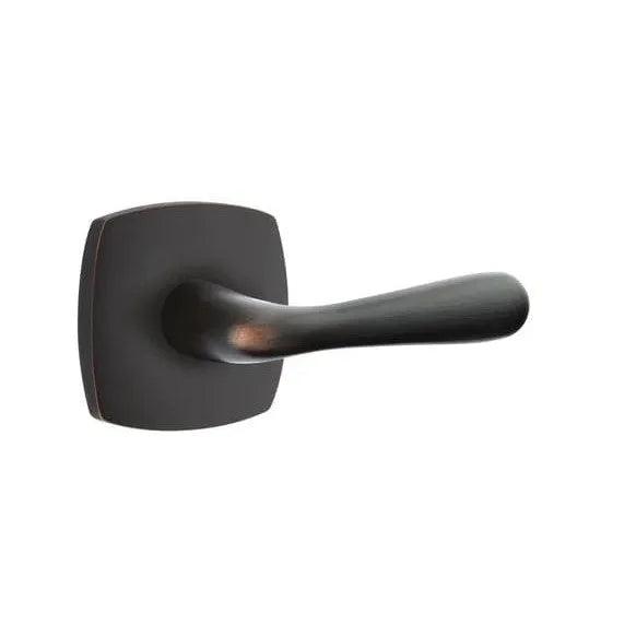 Emtek Basel Lever With Urban Modern Rosette Oil Rubbed Bronze