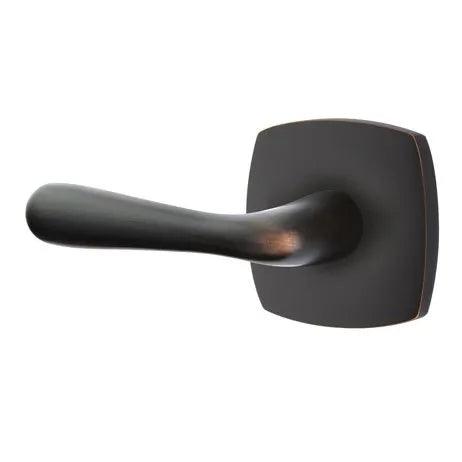 Emtek Basel Lever With Urban Modern Rosette Oil Rubbed Bronze