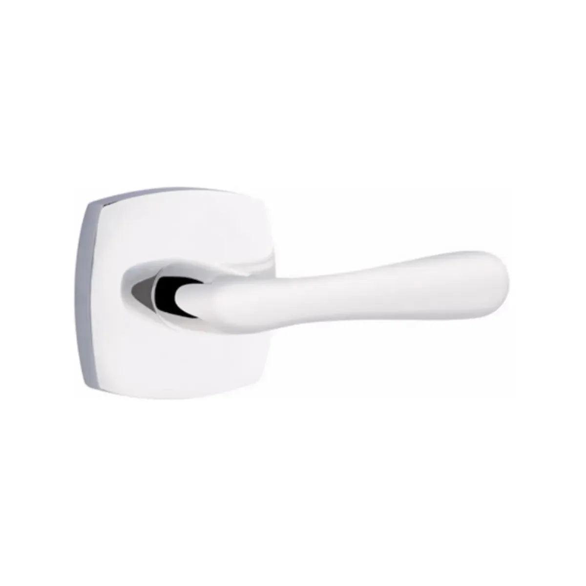 Emtek Basel Lever With Urban Modern Rosette Polished Chrome