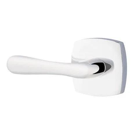 Emtek Basel Lever With Urban Modern Rosette Polished Chrome