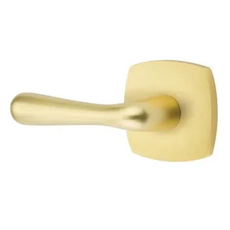 Emtek Basel Lever With Urban Modern Rosette Satin Brass