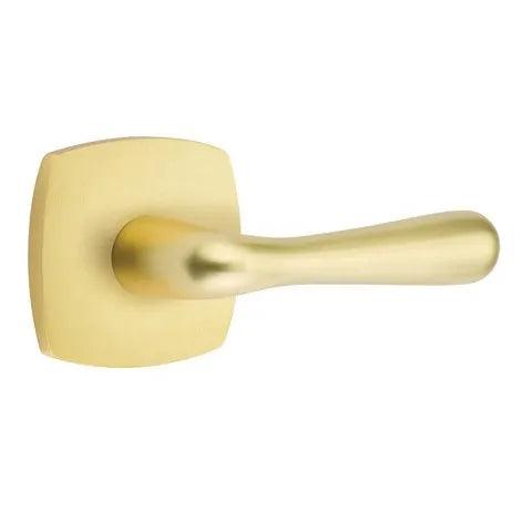 Emtek Basel Lever With Urban Modern Rosette Satin Brass