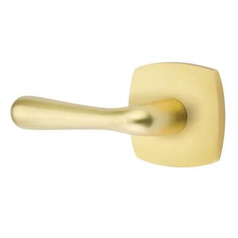 Emtek Basel Lever With Urban Modern Rosette Satin Brass