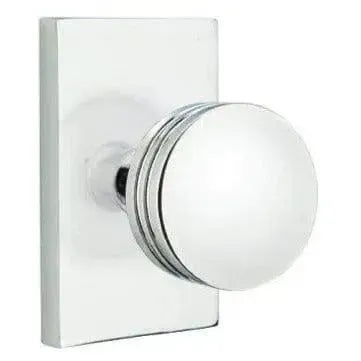 EmtekEmtek Bern Knob with Modern Rectangular Rosette in 