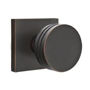 Emtek Bern Knob with Square Rosette in Oil Rubbed Bronze finish