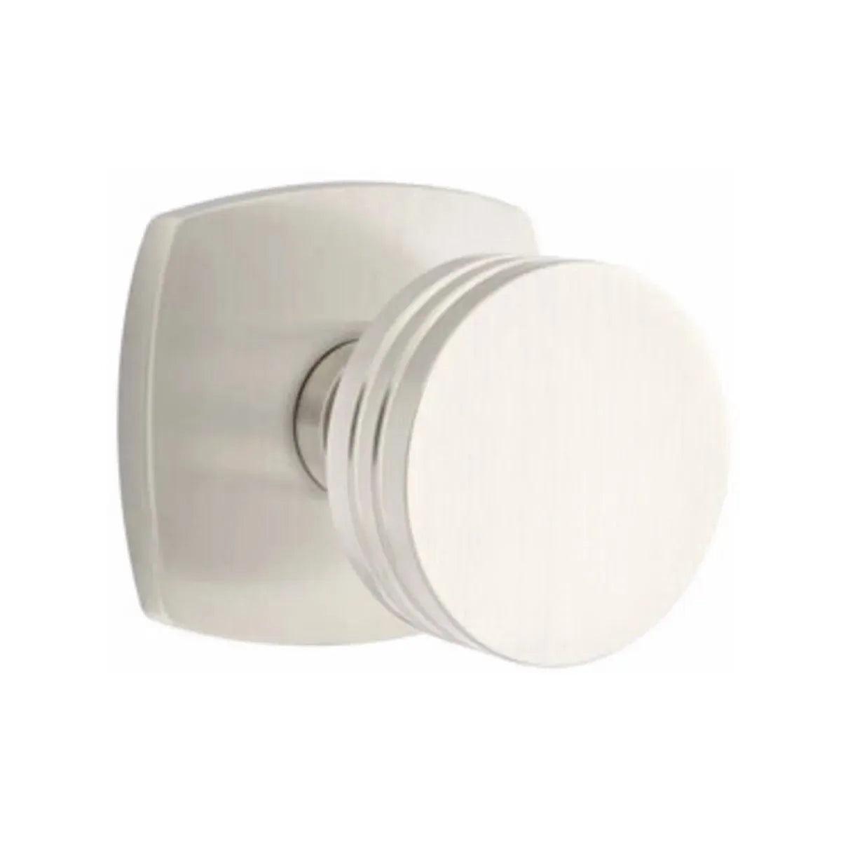 Emtek Bern Knob with Urban Modern Rosette in Satin Nickel finish