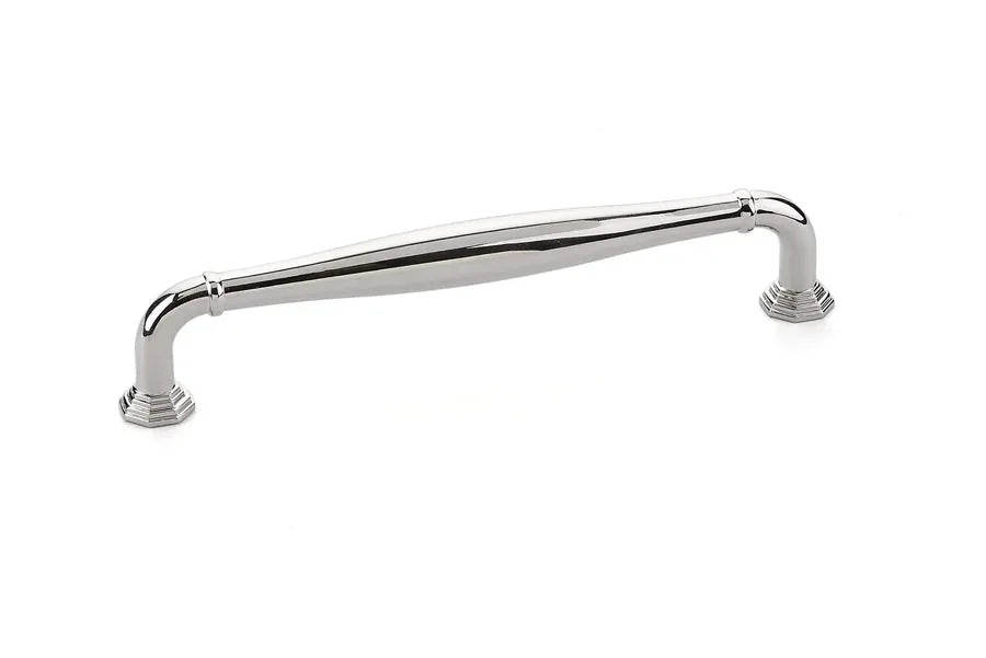 The Emtek Blythe Cabinet Pull, 6" Center to Center in Lifetime Polished Nickel finish