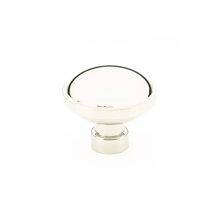 The Emtek Brandt Cabinet Knob, 1 3/4" in Lifetime Polished Nickel finish