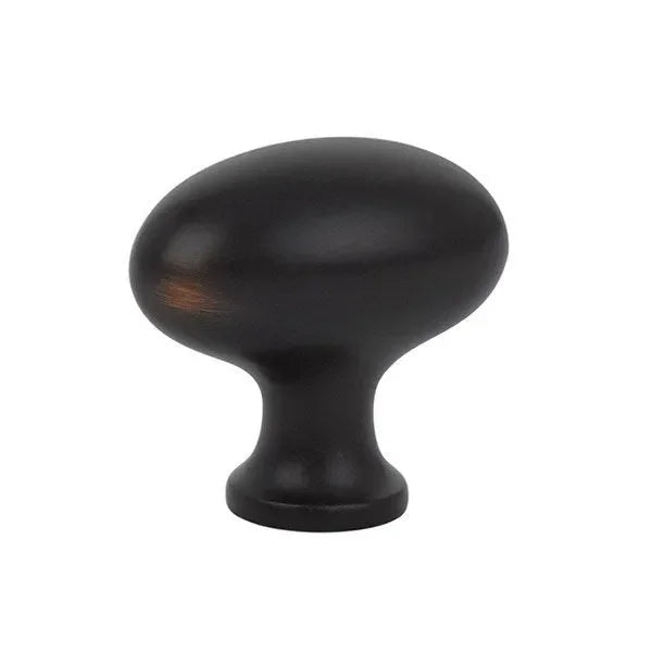 The Emtek Brass Cabinet Egg Knob in Oil Rubbed Bronze finish.