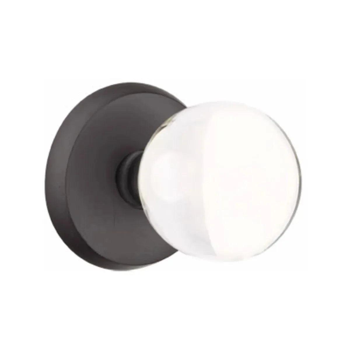Emtek Bristol Knob with #2 Rosette Flat Black Bronze Patina