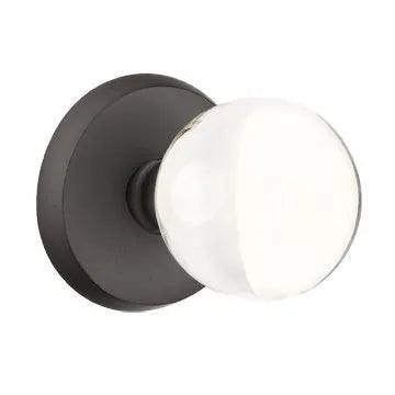 Emtek Bristol Knob with #2 Rosette Flat Black Bronze Patina