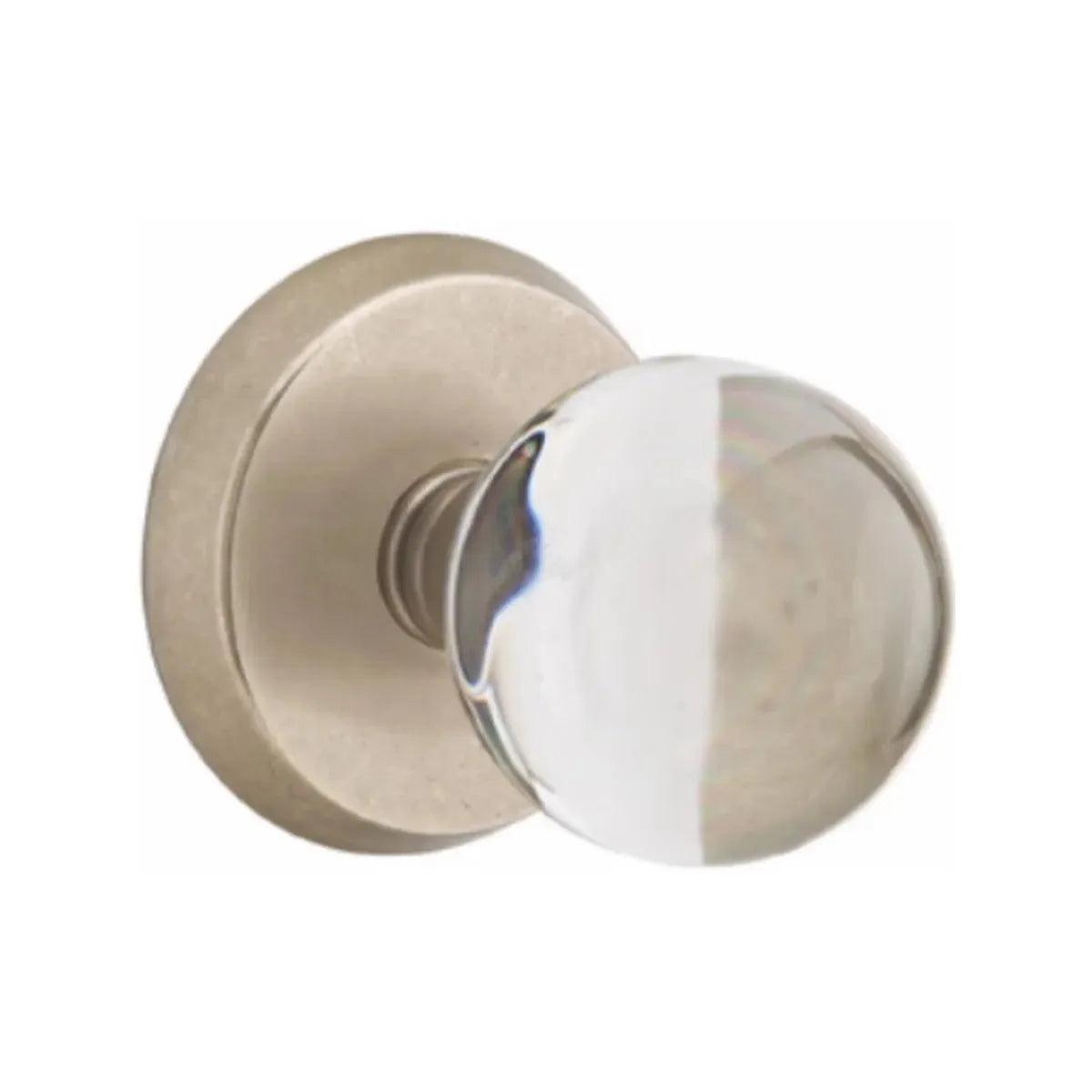 Emtek Bristol Knob with #2 Rosette Tumbled White Bronze