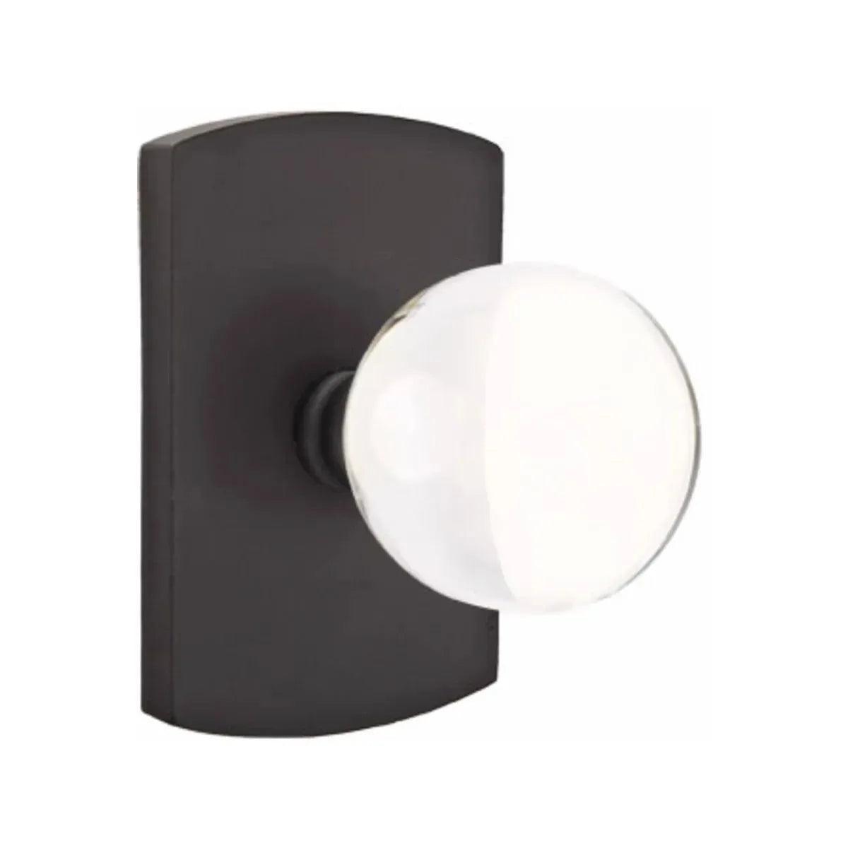 Emtek Bristol Knob with #4 Rosette in Flat Black Bronze Patina finish