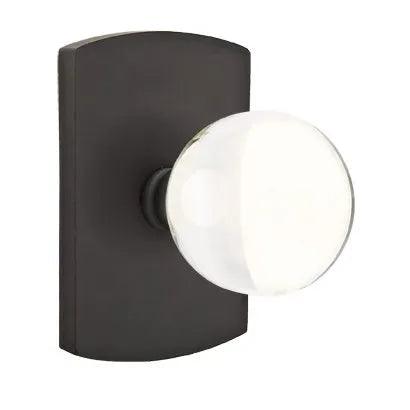 Emtek Bristol Knob with #4 Rosette in Flat Black Bronze Patina finish