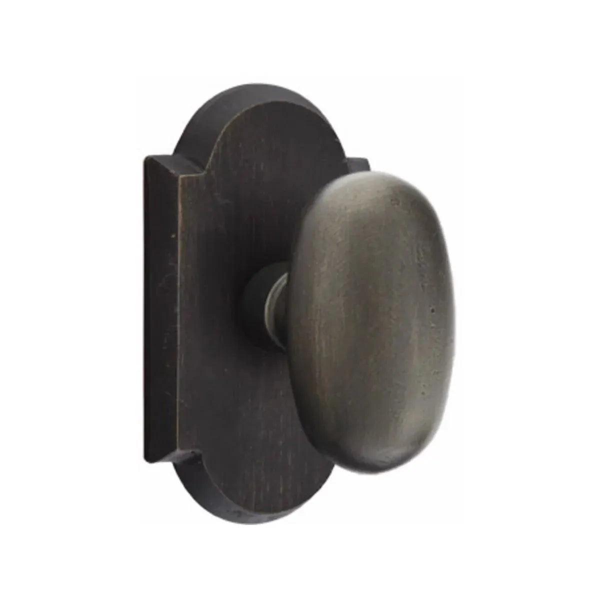 Emtek Bronze Egg Knob with #1 Rosette in finish