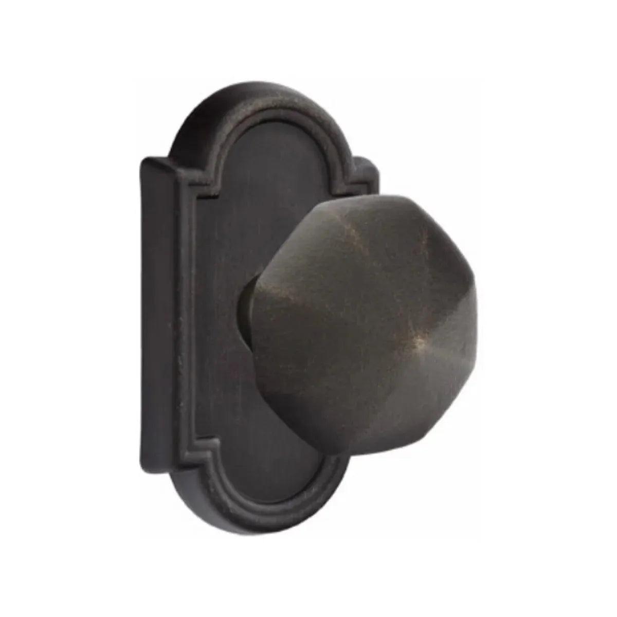 Emtek Bronze Octagon Knob with #11 Rosette Medium Bronze Patina
