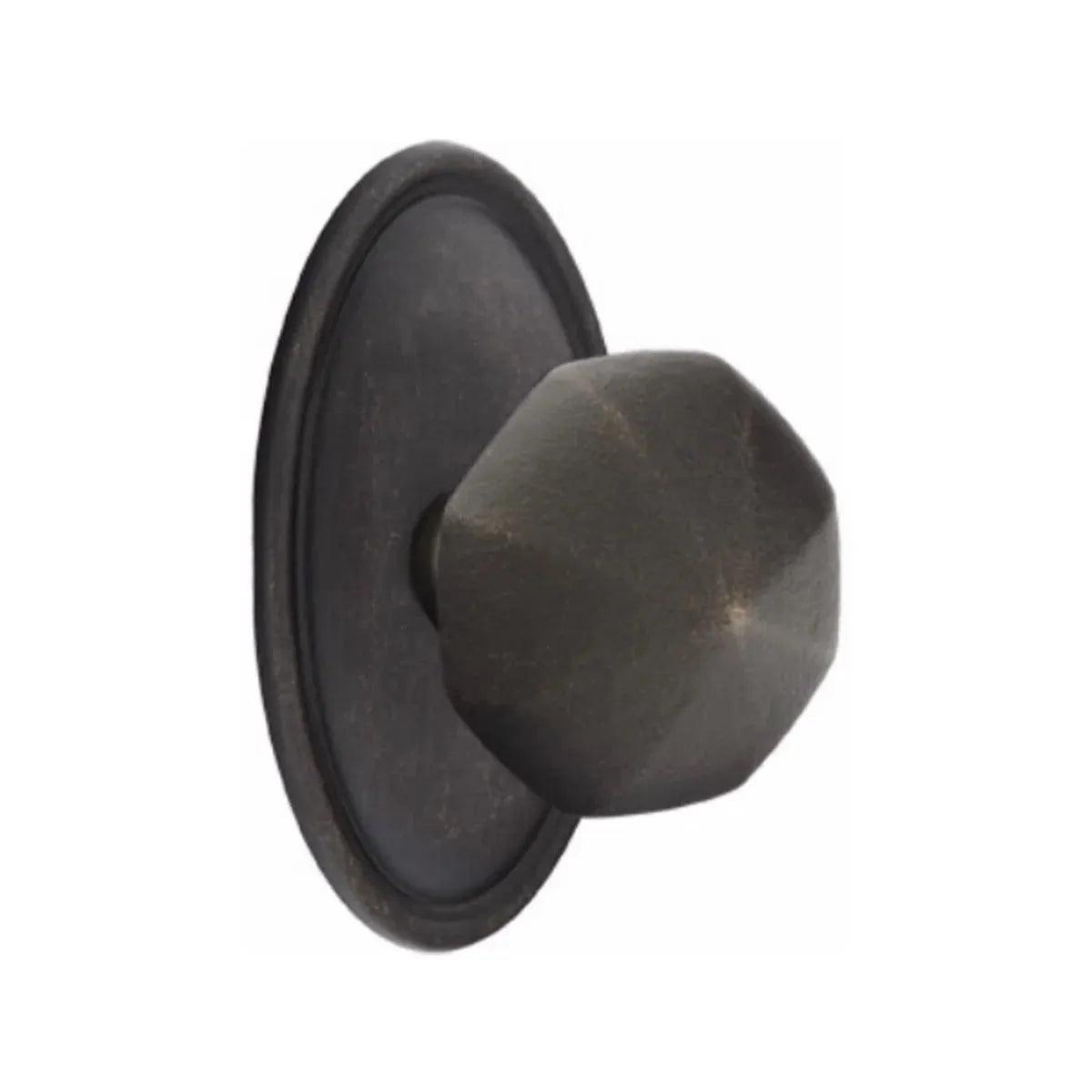 Emtek Bronze Octagon Knob With #14 Rosette in Medium Bronze Patina finish