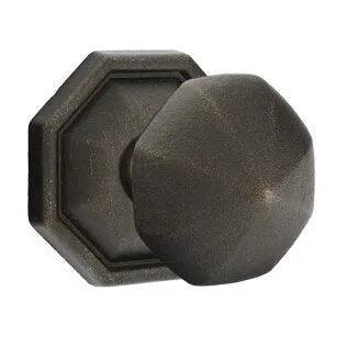 Emtek Bronze Octagon Knob with #15 Rosette in Medium Bronze Patina finish