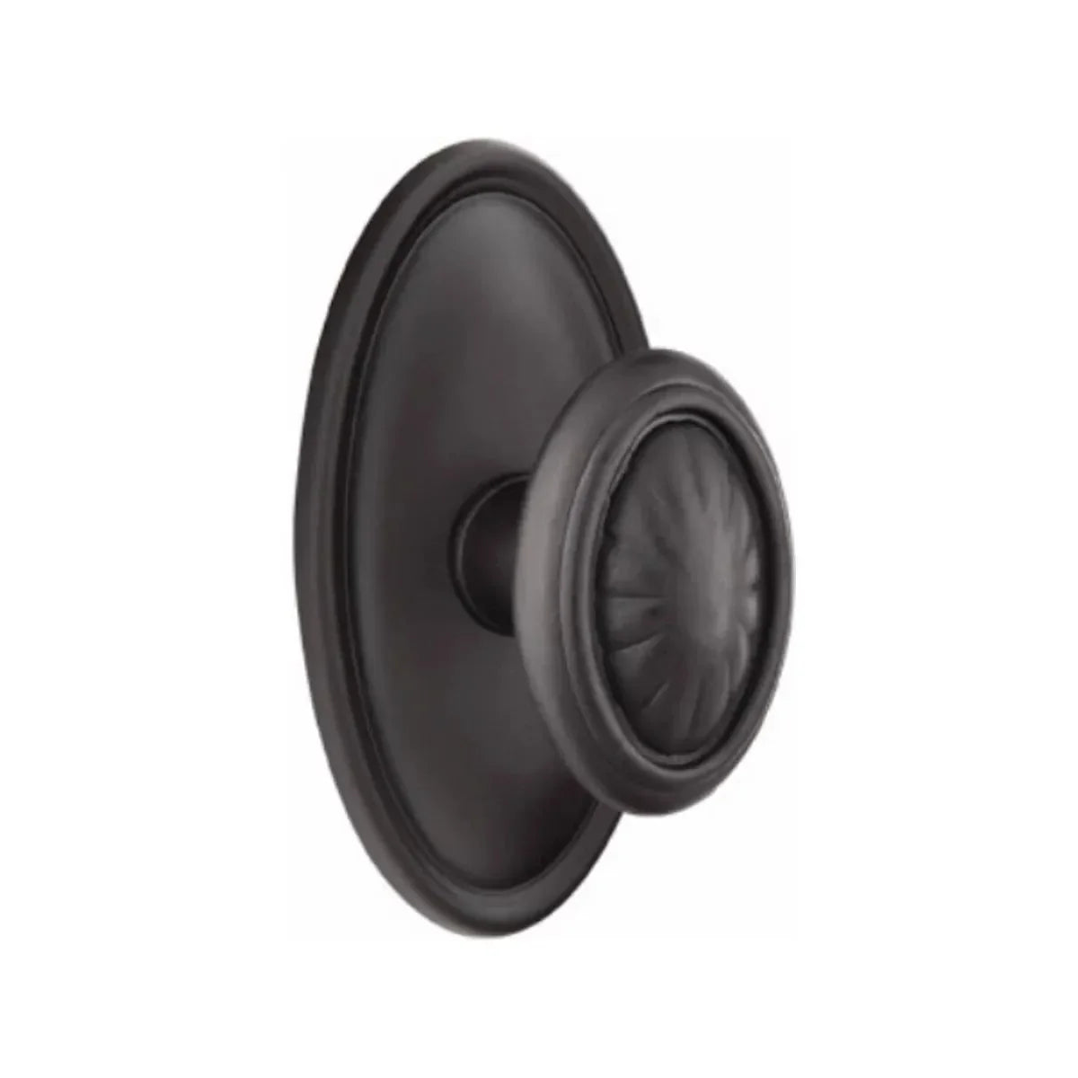 Emtek Bronze Parma Knob With #14 Rosette in Flat Black Bronze Patina finish