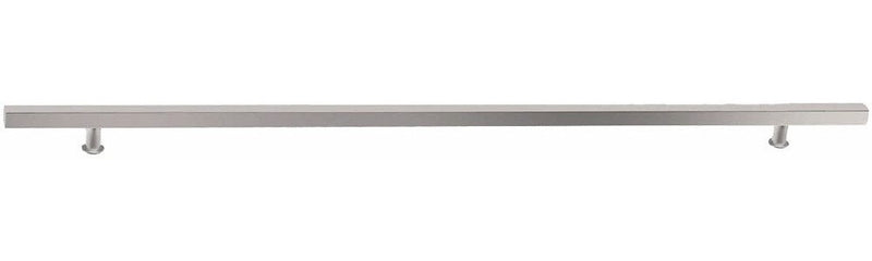 The Emtek 48" Square Door Pull in Brushed Stainless Steel finish