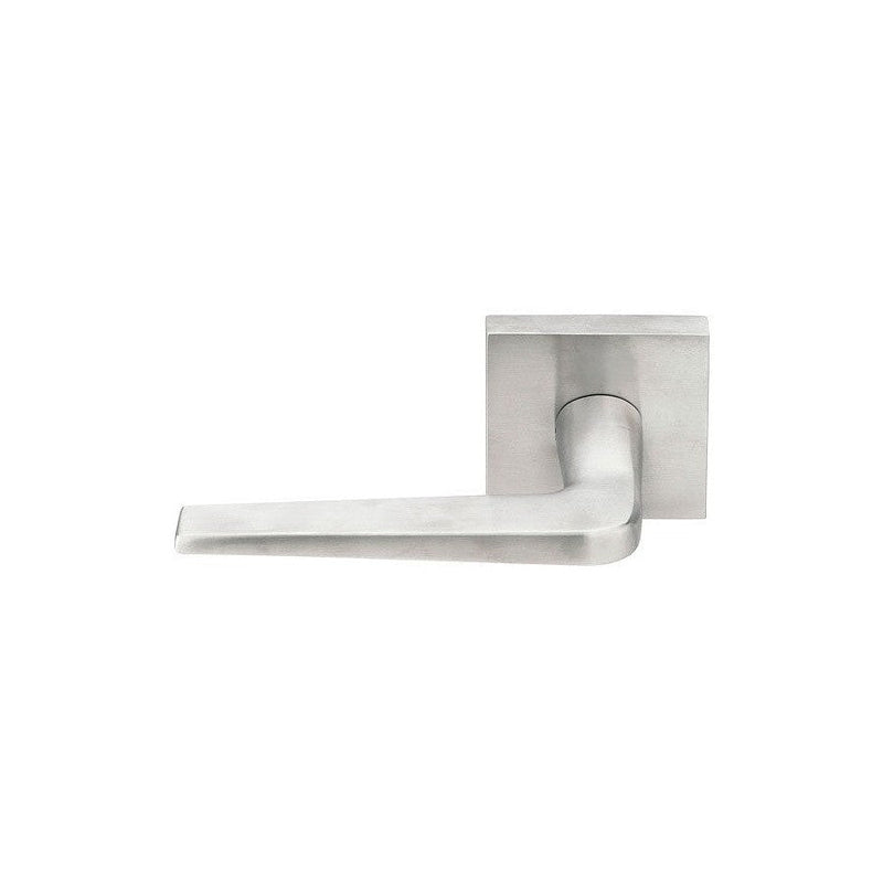 Emtek Athena Lever With Square Rosette in Brushed Stainless Steel finish