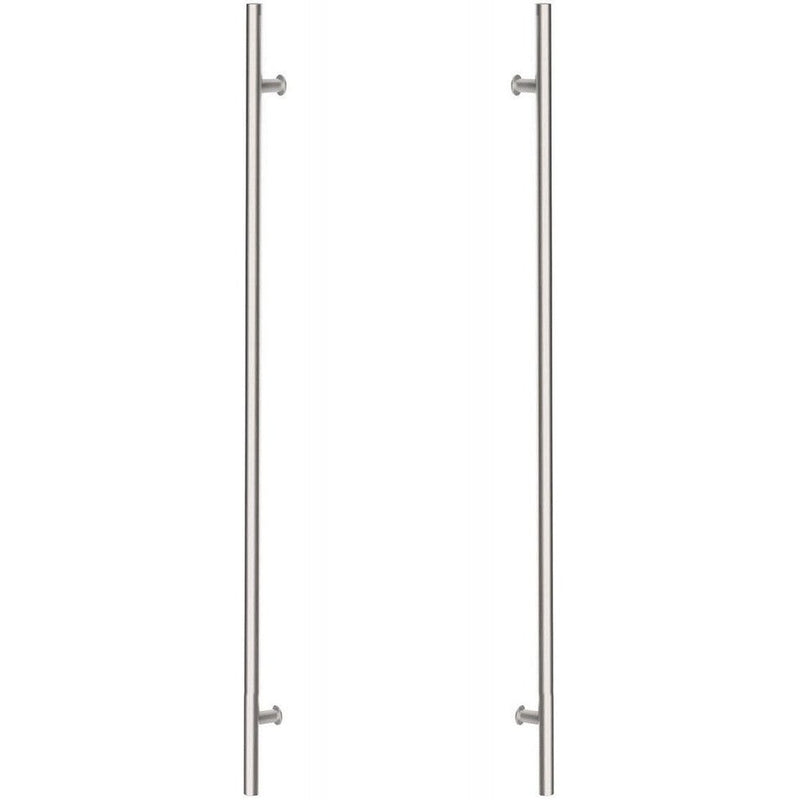 Emtek Back to Back 24" Round Door Pull in Brushed Stainless Steel finish