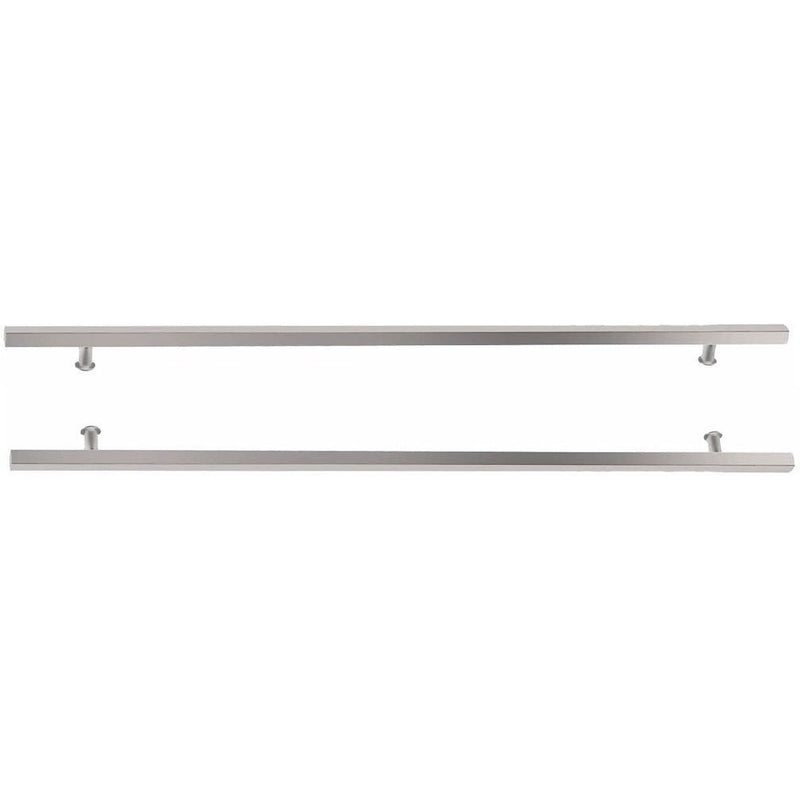 Emtek Back to Back 24" Square Door Pull in Brushed Stainless Steel finish