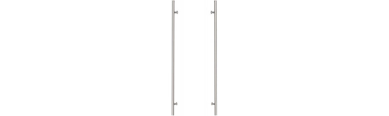 Emtek Back to Back 48" Round Door Pull in Brushed Stainless Steel finish