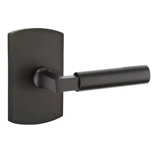 Emtek Bryce Lever With #4 Rosette Flat Black Bronze Patina