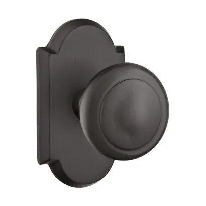 Emtek Butte Knob with #1 Rosette in Flat Black Bronze Patina finish