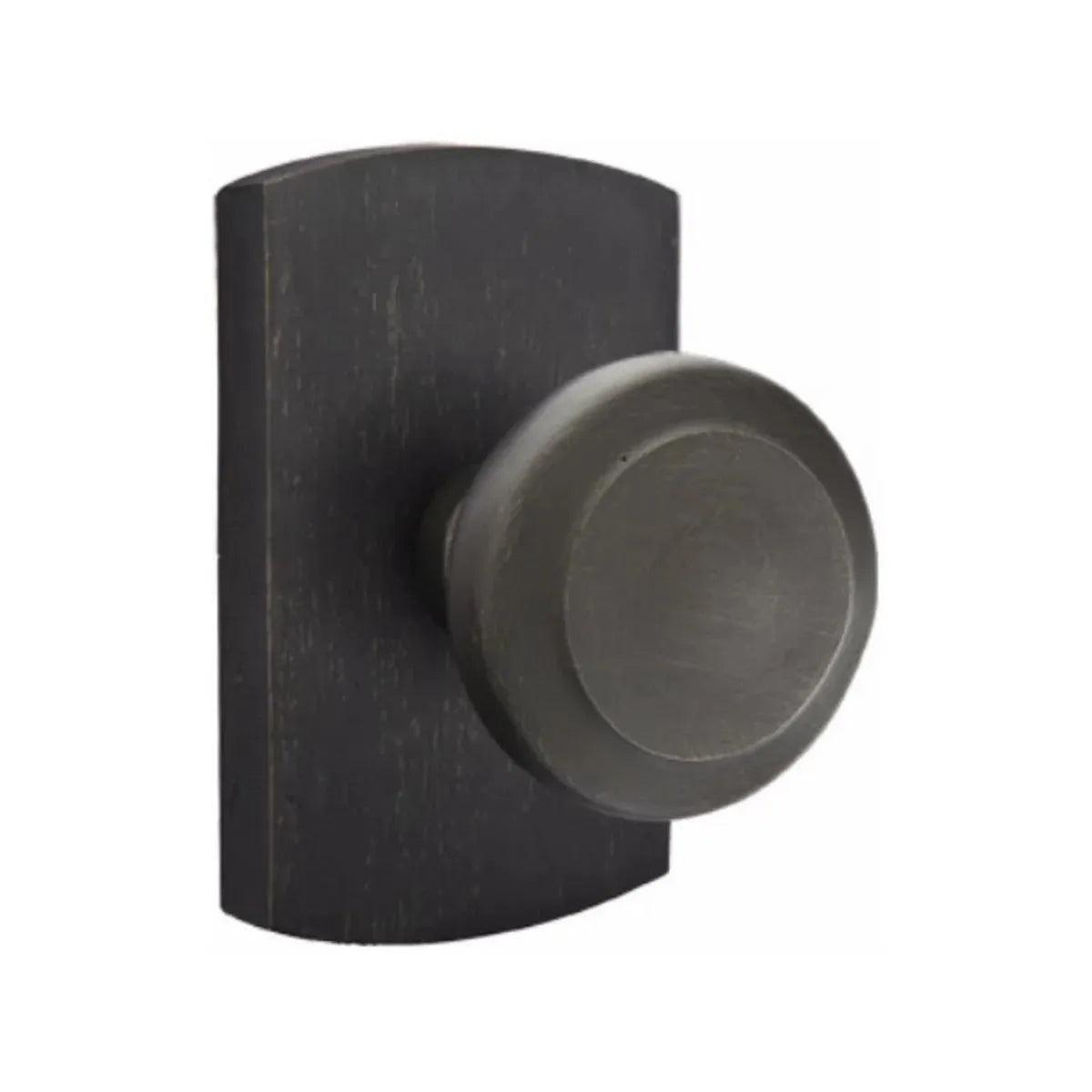 Emtek Butte Knob with #4 Rosette in Medium Bronze Patina finish