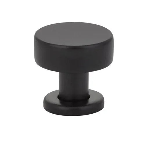 The Emtek Cadet Cabinet Knob in Flat Black finish.