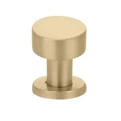 The Emtek Cadet Cabinet Knob in Satin Brass finish.