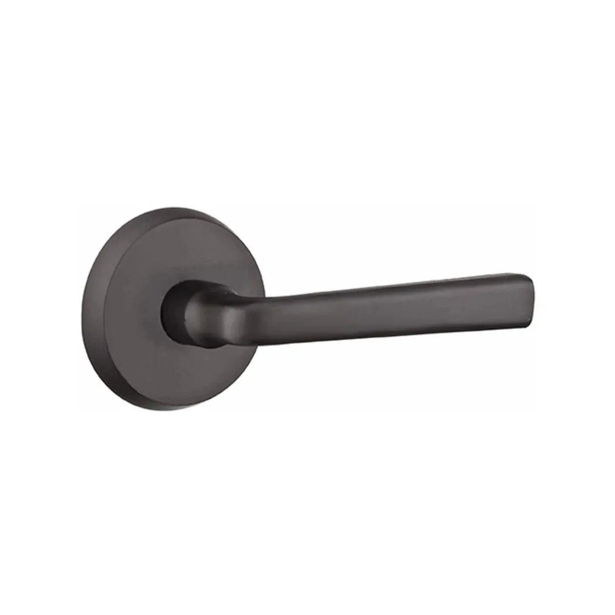 Emtek Cimarron Lever With #2 Rosette Flat Black Bronze Patina