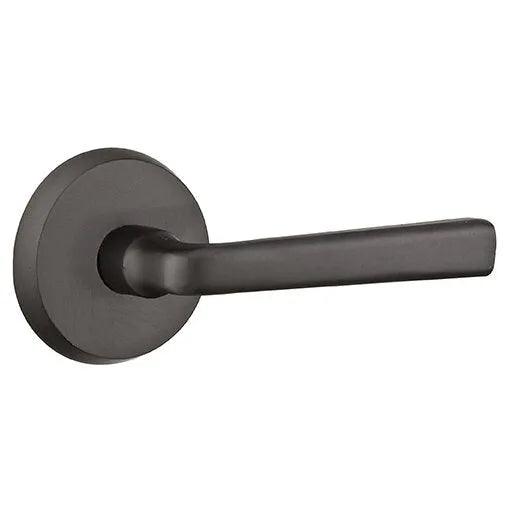 Emtek Cimarron Lever With #2 Rosette Flat Black Bronze Patina