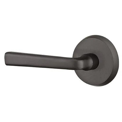 Emtek Cimarron Lever With #2 Rosette Flat Black Bronze Patina