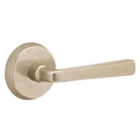Emtek Cimarron Lever With #2 Rosette Tumbled White Bronze